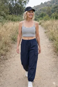 A shopper’s try-on look